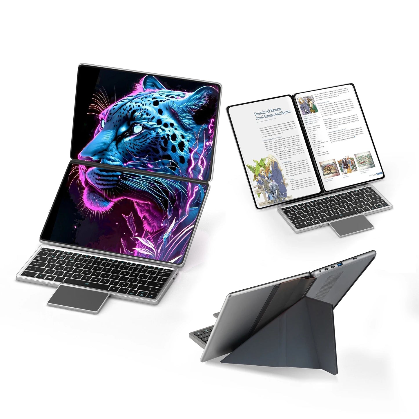 Intel N150 | 2.5K UHD Dualscreen Laptop | Windows 11 Pro | Multi - Language Support | Gaming Computer | Touchscreen PC - Tech - store