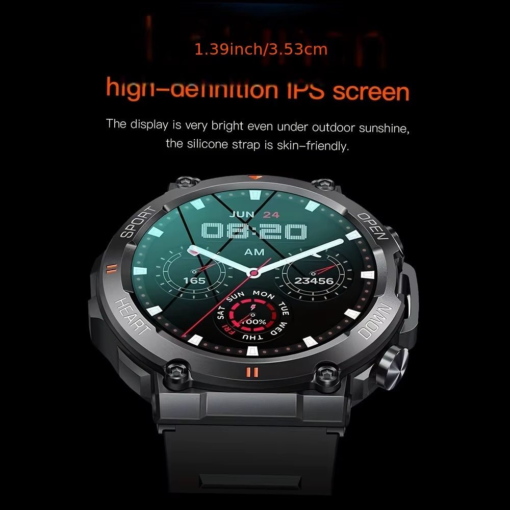 K56Pro Smart Watch for Men Heart Rate Blood Bluetooth Sport 400Mah Long Standby 1.39 Inch 360*360 HD Screen Outdoors Smartwatch - Tech - store