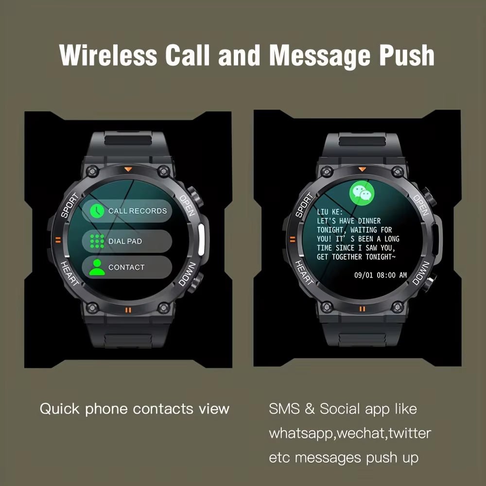 K56Pro Smart Watch for Men Heart Rate Blood Bluetooth Sport 400Mah Long Standby 1.39 Inch 360*360 HD Screen Outdoors Smartwatch - Tech - store