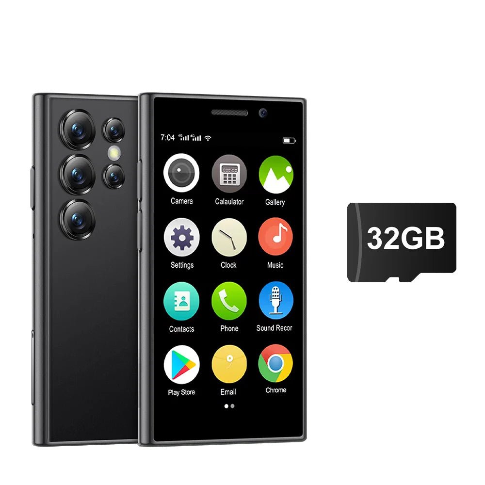 S24 Mini Pocket Smartphone 2GB 16GB 4G Netcom Android Native System MT6737 WIFI Hotspot Small Palm Smart Phones New Update - Tech - store