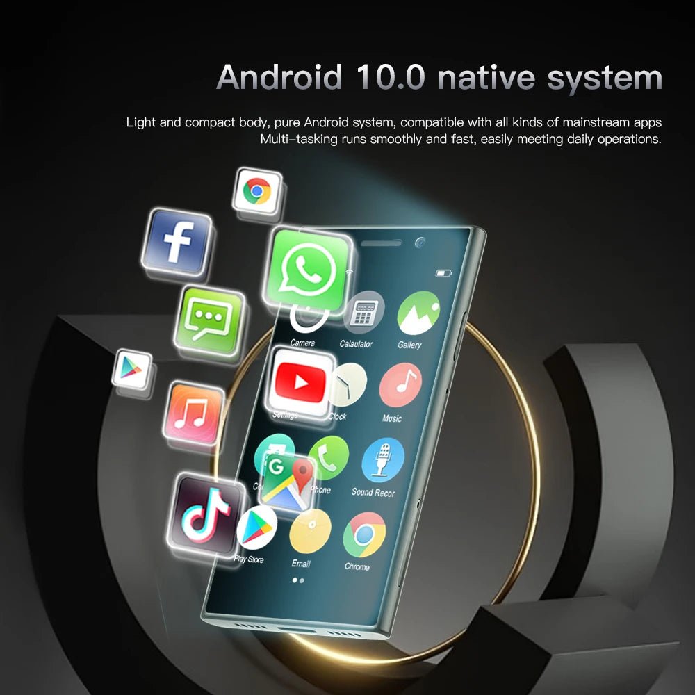 S24 Mini Pocket Smartphone 2GB 16GB 4G Netcom Android Native System MT6737 WIFI Hotspot Small Palm Smart Phones New Update - Tech - store