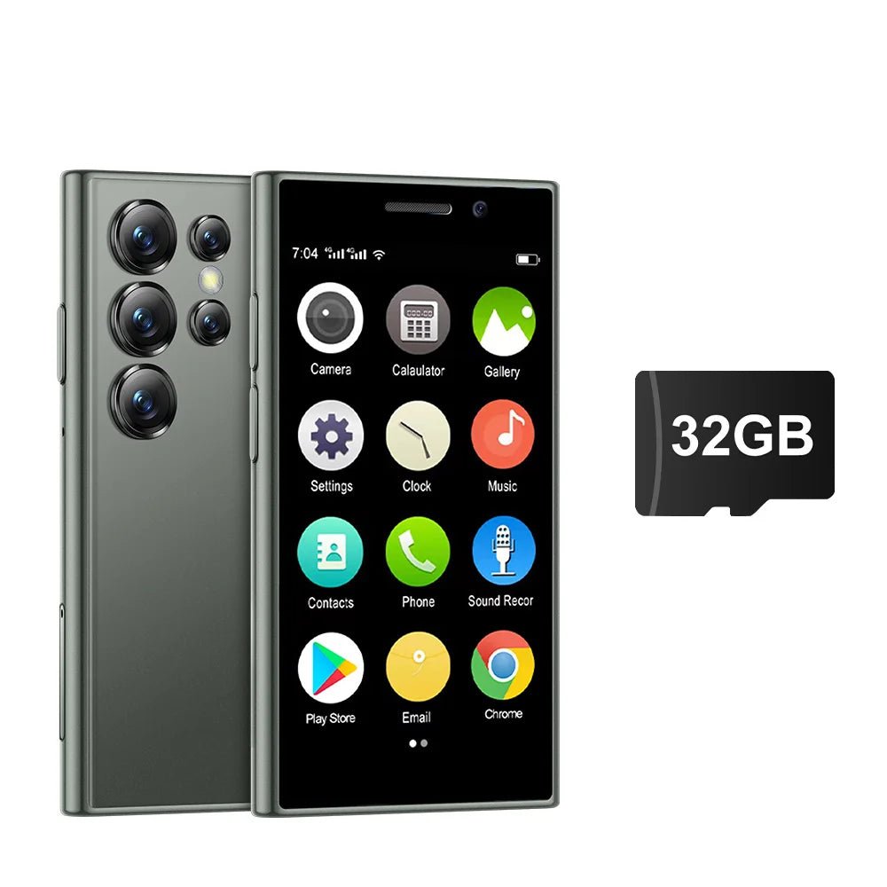S24 Mini Pocket Smartphone 2GB 16GB 4G Netcom Android Native System MT6737 WIFI Hotspot Small Palm Smart Phones New Update - Tech - store