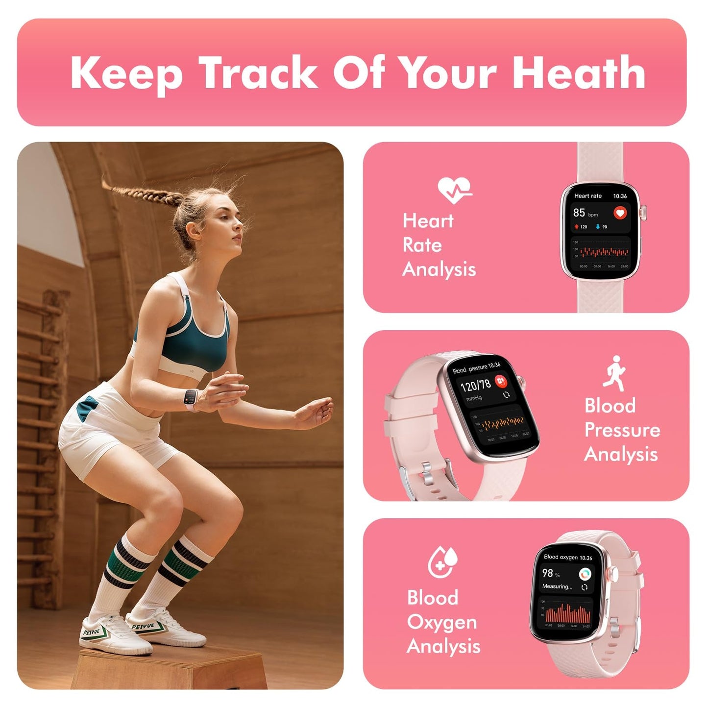 Smart Watch Bluetooth Call &1.95 HD Screen - Heart Rate Spo2 Sleep Monitor, 3ATM Waterproof Fitness Tracker for Ios Android - Tech - store