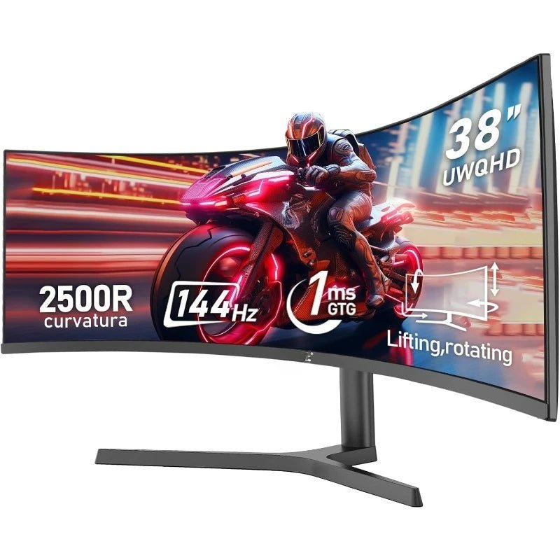 38 Inch Ultrawide Curved 144Hz Gaming Computer Monitor 2500R PC Screen 21:9 UWQHD (3840X1600) - Tech - store
