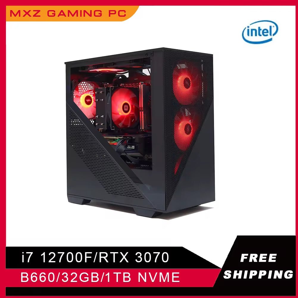 DIY Pc Gaming I7 12700F Graphics Card Rtx3060Ti/3070 B660 32GB 1TB NVME Pc Gamer Complete for Customize Pc - Tech - store