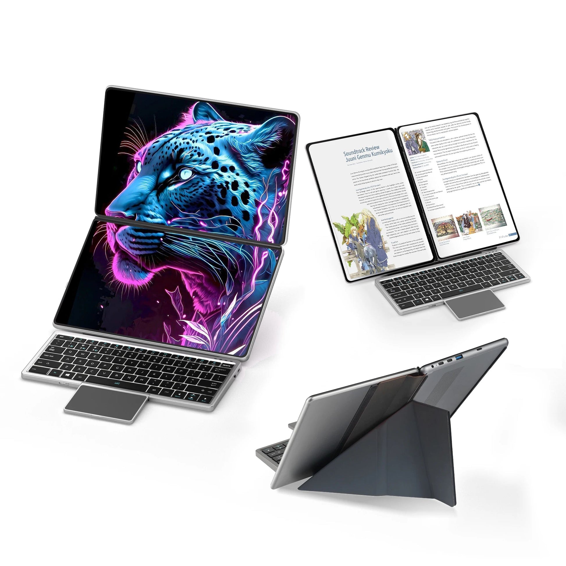 Intel N150 | 2.5K UHD Dualscreen Laptop | Windows 11 Pro | Multi - Language Support | Gaming Computer | Touchscreen PC - Tech - store